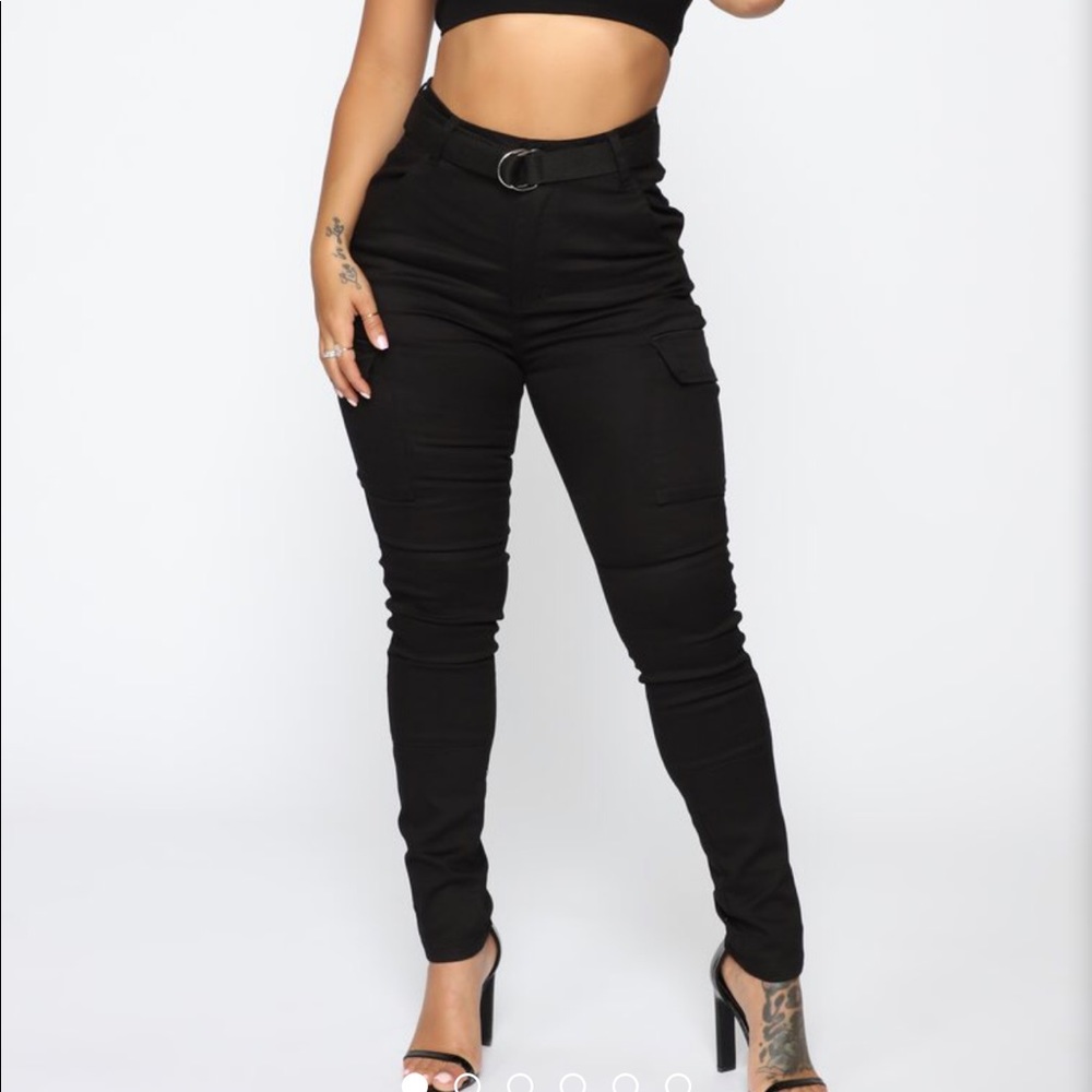 Skinny cargo pants